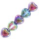 Czech Hearts beads Perlen 6mm Crystal magic blue 00030/95100